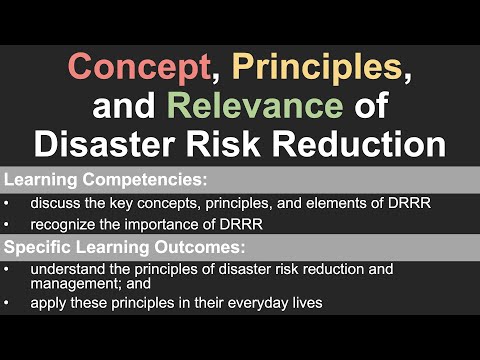 ਆਫ਼ਤ ਜੋਖਮ ਘਟਾਉਣ ਦੇ ਸੰਕਲਪ, ਸਿਧਾਂਤ, ਤੱਤ ਅਤੇ ਸਾਰਥਕਤਾ (DRRR) | SHS | DepEd