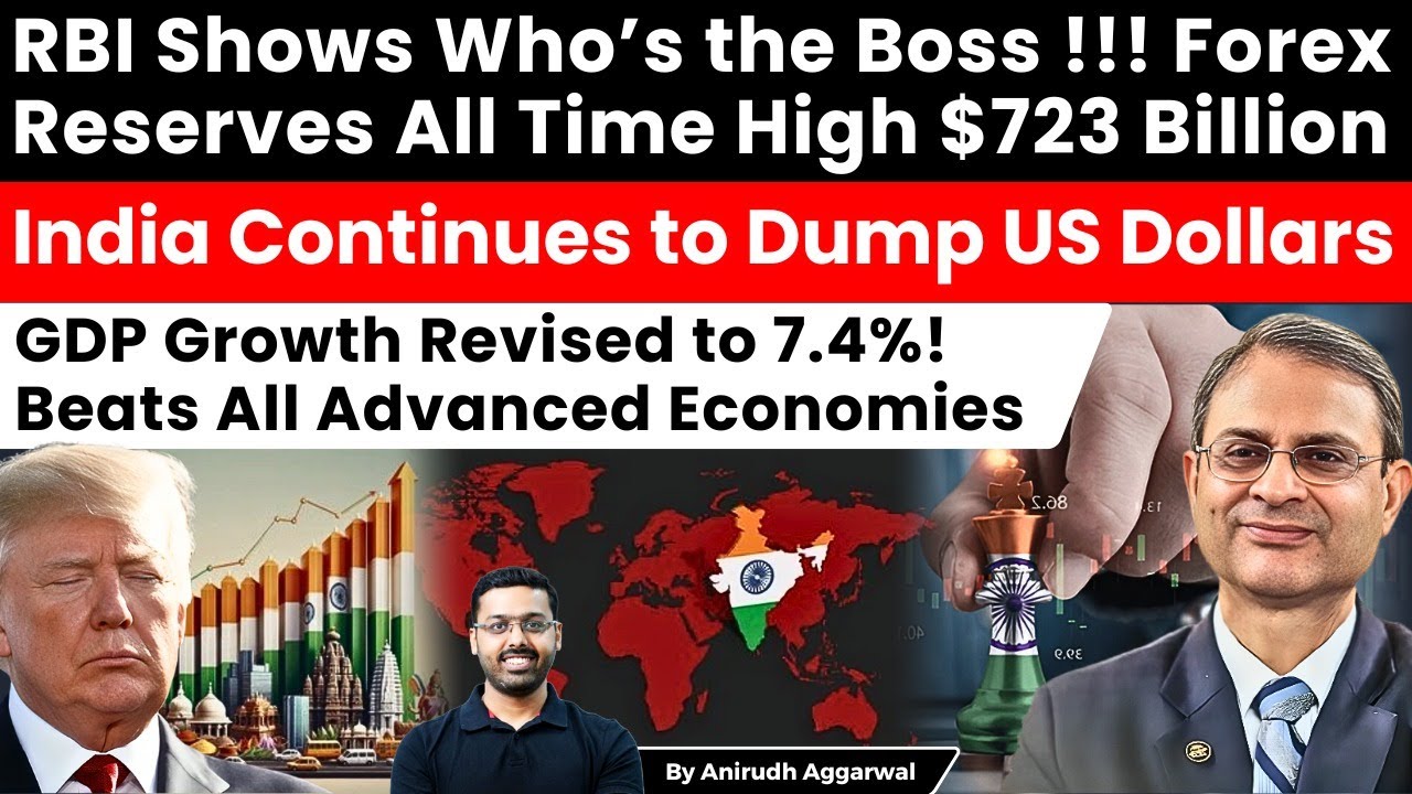 India’s Forex Reserves at All Time High $723 Billion. GDP Growth 7.4% beats All Advanced Economies
