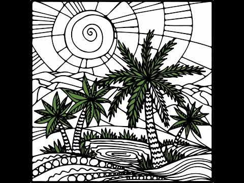 Desert Oasis Coloring | From our #Coloring Book Pro #Mobile #App