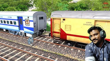 ICF UTKRISHT COUPLING LHB BLUE | BUMPY RAILROAD | RAILWORK TRAIN SIMULATOR GAME PLAY | ATG GAMING