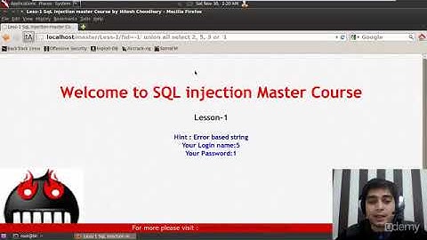 Udemy SQL Injection Master Course : Lecture 13   Injecting with OR and AND