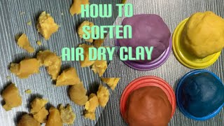 How to soften hard clay or air dry clay easily at home | Clay hacks and Clay tips screenshot 2