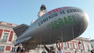 Pro-Palestine Demonstrators Protest Arms Sales to Israel in Madrid