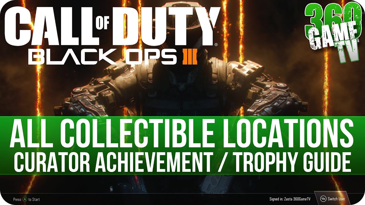 Call Of Duty Black Ops 3 All Collectibles Locations Curator Achievement Trophy Guide Youtube