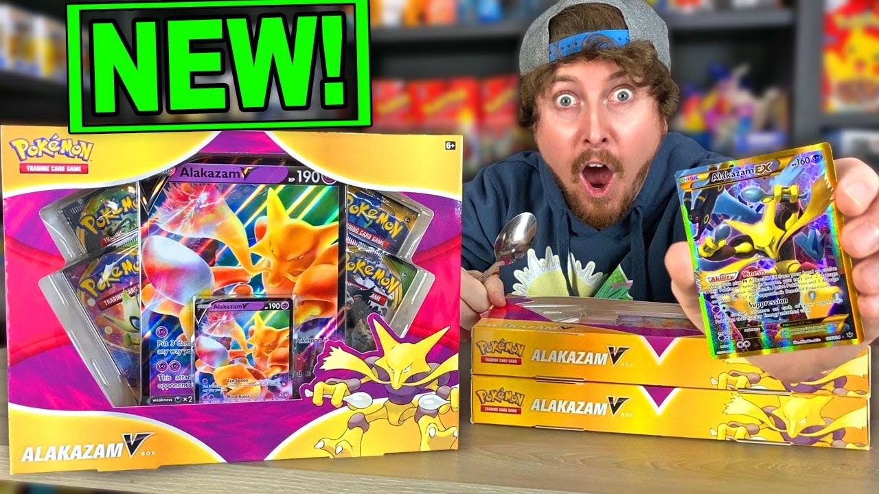 Buying 21 S First Ever Pokemon Cards Collection Box Ultra Rare In Every Alakazam V Box Opening Youtube