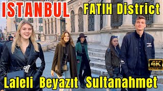 Istanbul Fatih District Laleli Beyazit Sultanahmet Sirkeci Turkey 4K