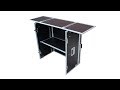 Prox xsdjstn dj performer portable table workstation foldable with wheels case transformer series