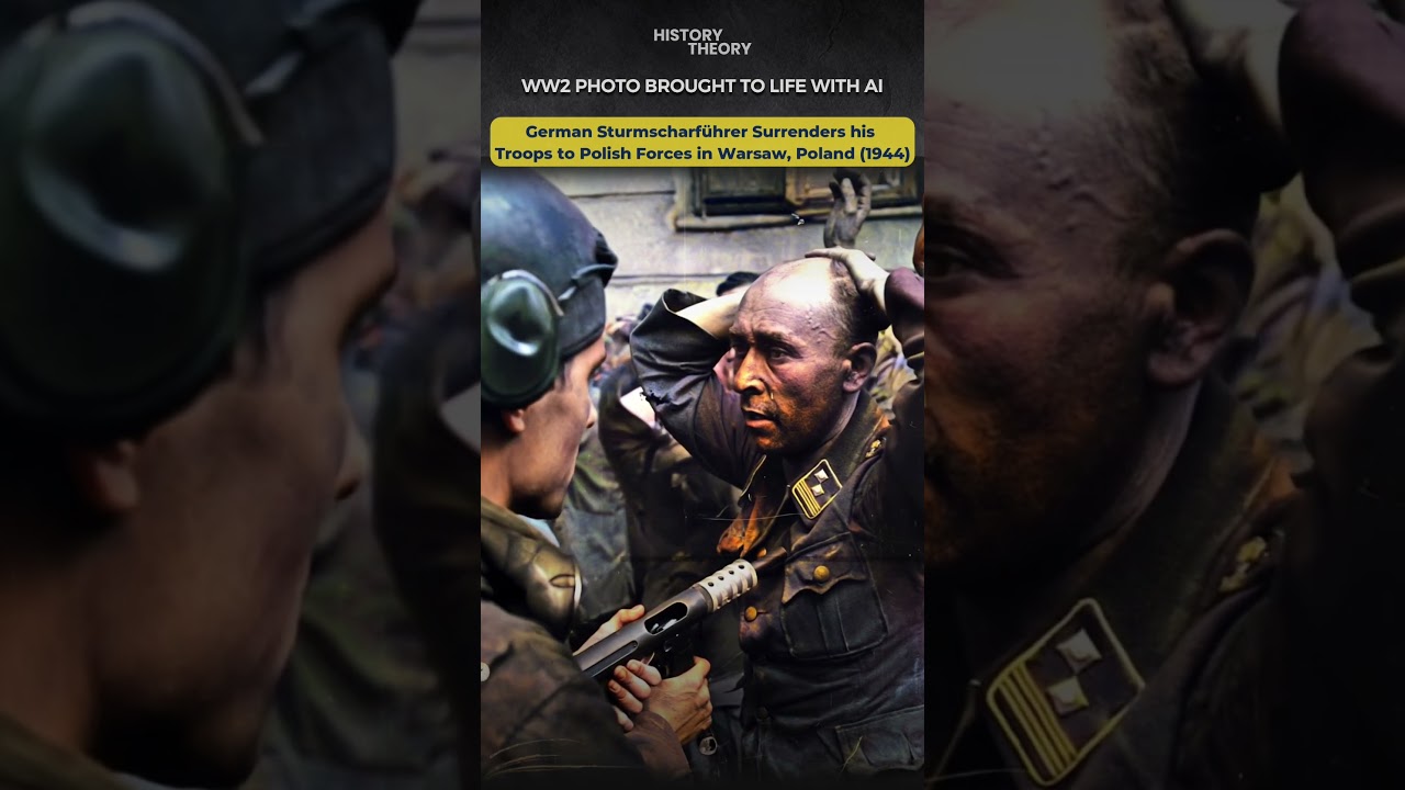 WW2 Photo Brought to Life: German Major General Surrenders His Troops To Polish Forces At Warsaw