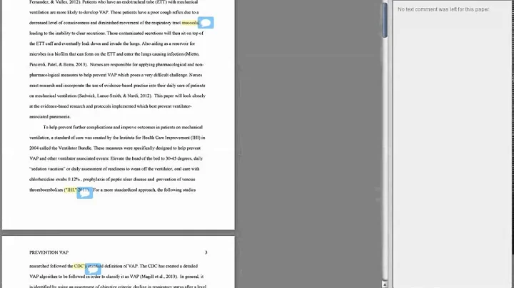 Viewing and Printing a Research Paper with Comments