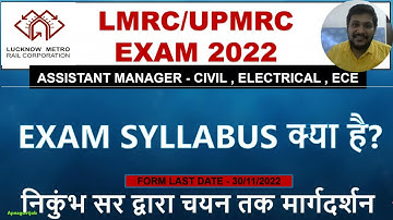 LMRC ASSISTANT MANAGER SYLLABUS (2022) FOR ALL BRANCHES