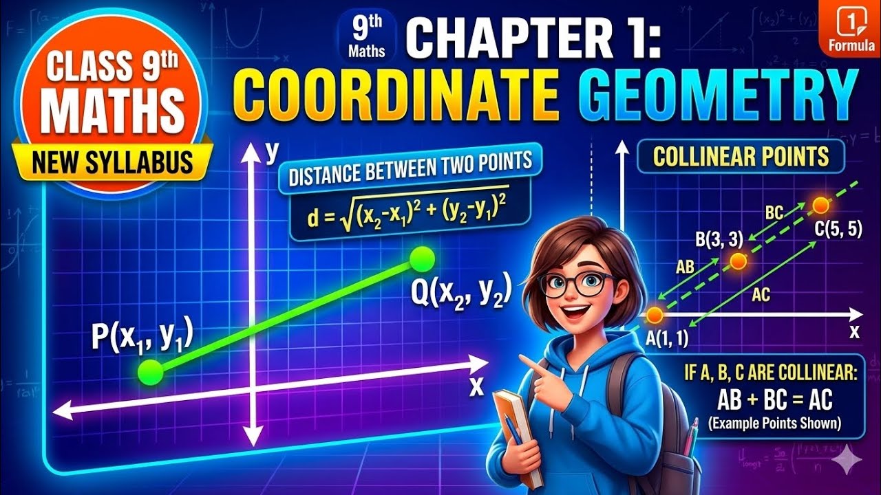 Class 9th Maths Chapter 1 |Coordinate Geometry| Distance B/w Two Point ...