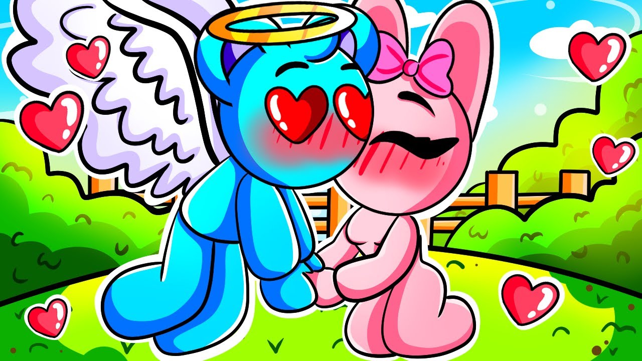 ¡SKY ANGEL SE ENAMORA DE PINKI *le da un beso* en Roblox Snapchat!  (sprunki) ♥🥑♥