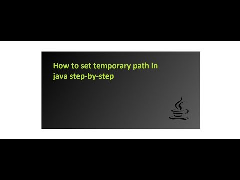 Set temporary path for java.(step-by-step)
