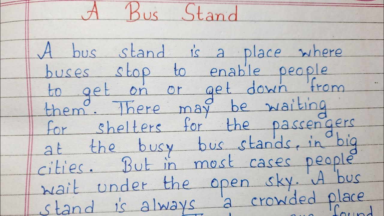 essay on school bus for class 1