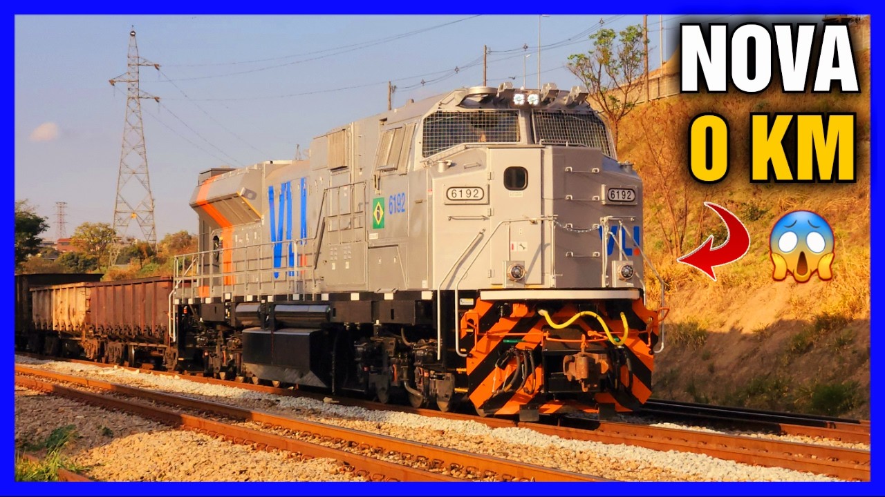 PRIMEIRA VIAGEM DA MAIS NOVA LOCOMOTIVA SD70ACe-BB 6192 E MUITO TREM EM AÇÃO