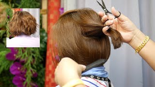 Beautiful bob haircut change you look beautiful ตัดผมบ๊อบ ตรง ตรง พอดี พอดี