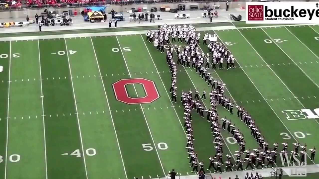 Ohio State Marching Band Moonwalk "Michael Jackson Tribute"