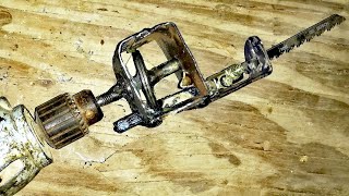 صنع منشار ترددي بالدريل صنع عراقي| Making a reciprocating saw in a drill