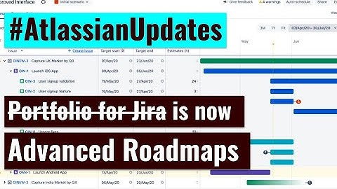 Portfolio for Jira - is now Advanced Roadmaps #AdvancedRoadmaps