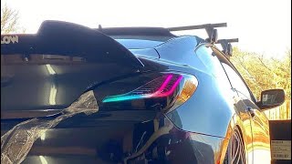 how to open GENESIS COUPE EAGLE EYE tail lights