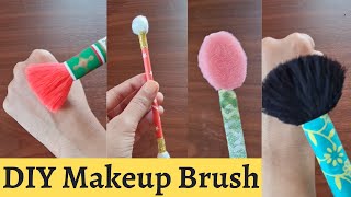 5 DIY MAKEUP BRUSH|HOW TO MAKE HOMEMADE MAKEUP BRUSHES|DIY BEAUTY BLENDER IN TAMIL|EASY&CUTE BRUSHES