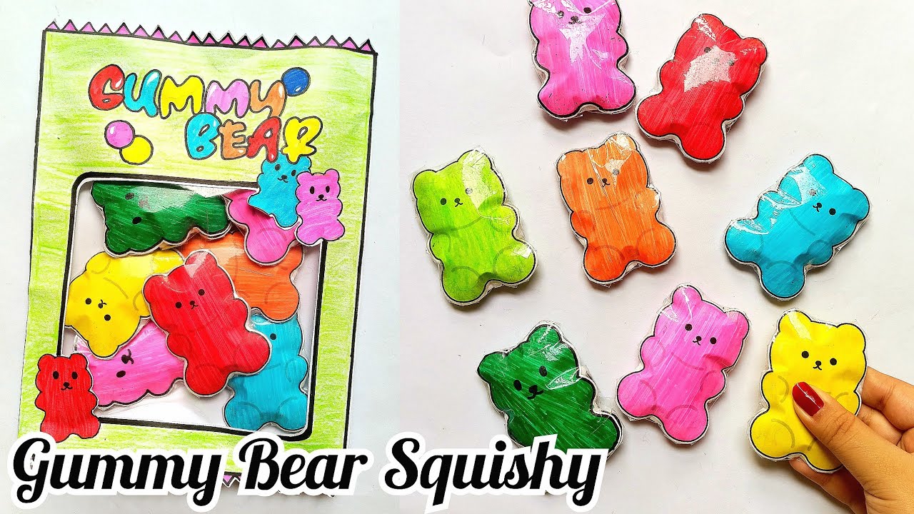 DIY Paper Squishy, Gummy bear squishy
