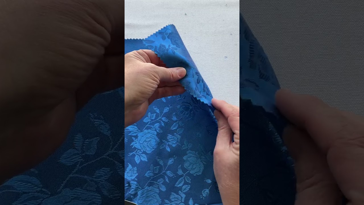 Rose Satin Jaquard Royal | Lightweight Jacquard, Satin Fabric | Home Decor Fabric | 58" Wide