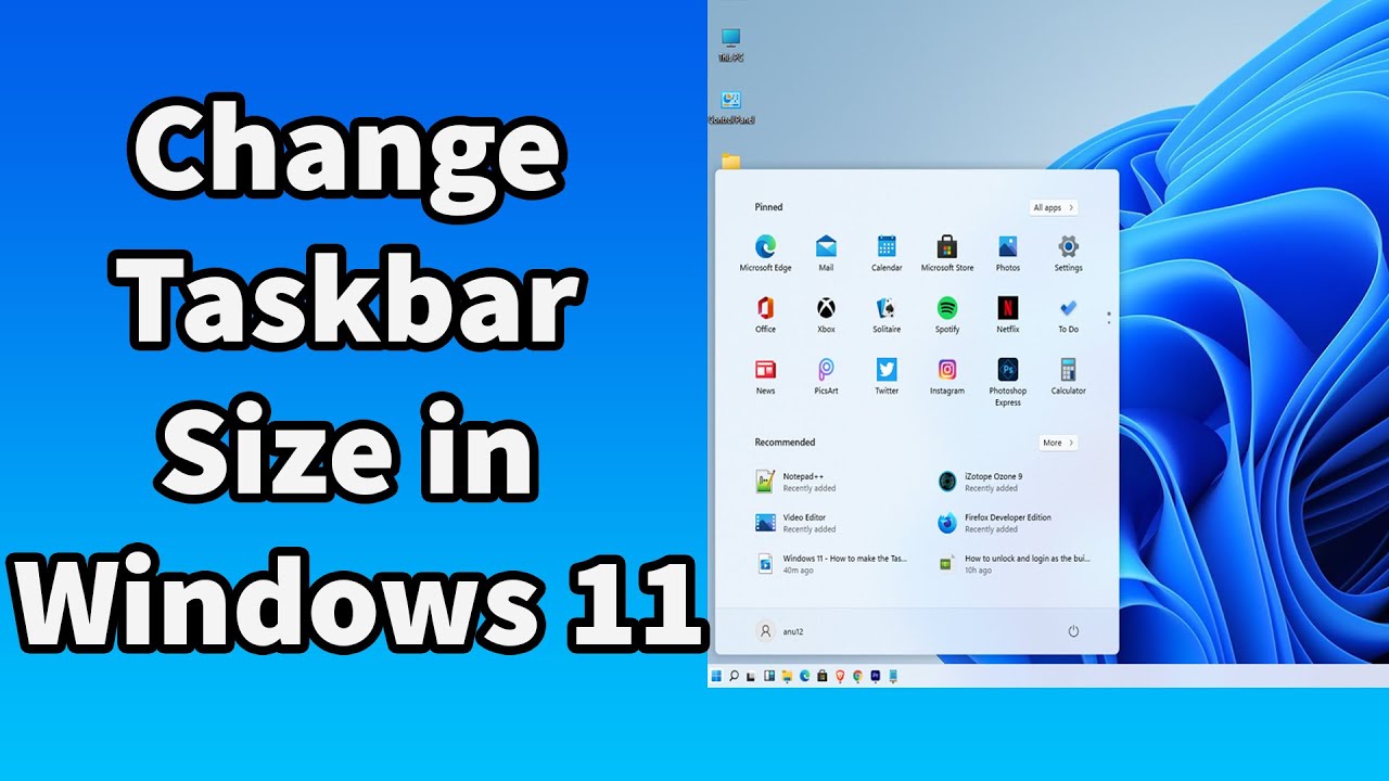 Windows 11 - How to make the Taskbar Smaller or Bigger Resize - YouTube