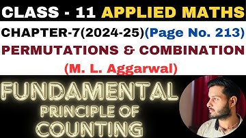 Introduction l Chapter 7 l PERMUTATION COMBINATION l Class 11th Applied Maths l M L Aggarwal 2024-25