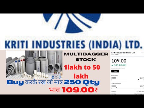 Kriti industries ltd latest news | kriti industries share | Kriti industries ltd news | Penny stock