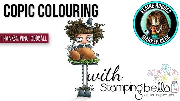 Copic Colouring Stamping Bella 2018: Thanksgiving Oddball rubber stamp set