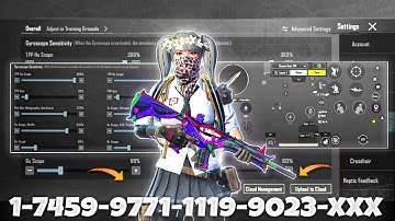 NEW UPDATE 4.1🔥BEST SENSITIVITY CODE + CONTROL SETTINGS BGMI/PUBG MOBILE