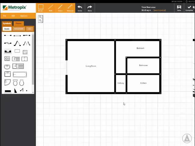 Floor Plan 1 Bedroom Flat Youtube