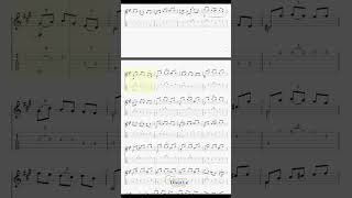 For Classical Guitar - Bach - BWV 1009 Courante from Cello Suite No 3 #classicalguitar #guitartabs