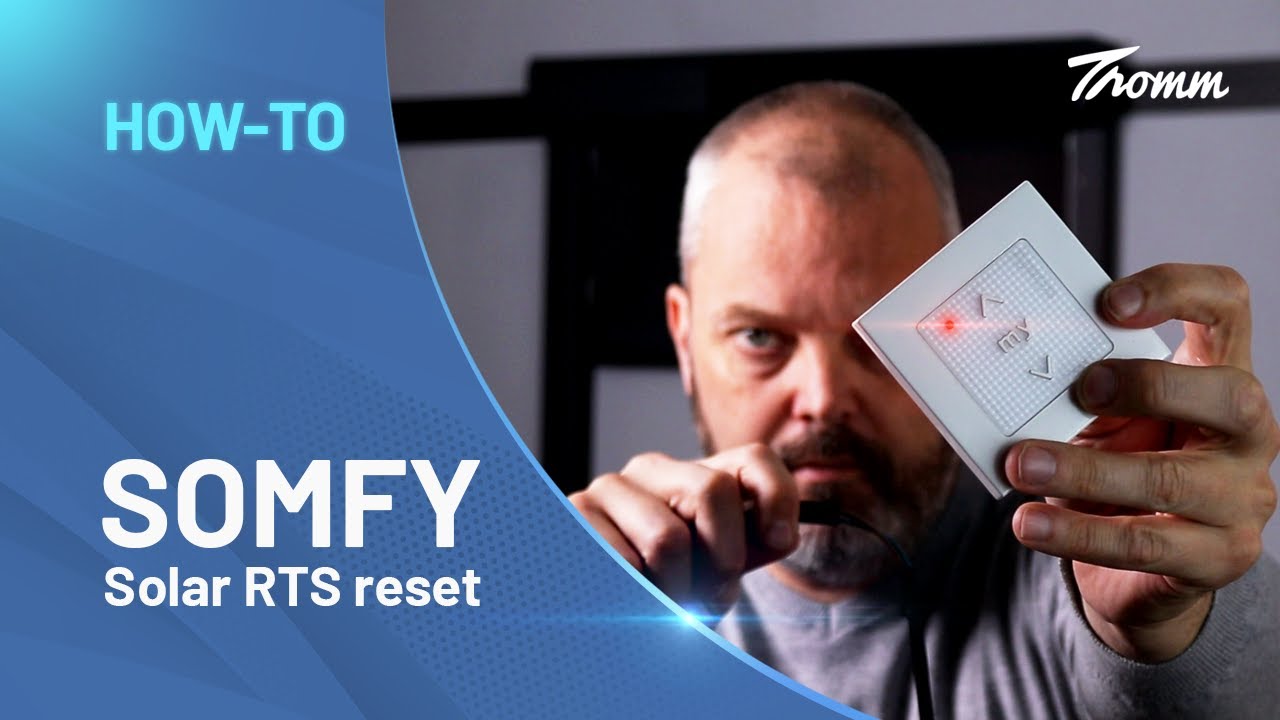 Somfy RTS solar motor voor screens en rolluiken - zo reset je 'm - YouTube