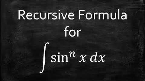 Recursive Formula for Integrating Powers of Sine