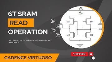 Detailed 6T SRAM Read simulation in Cadence Virtuoso: Transistor Sizing, Precharge circuit explained