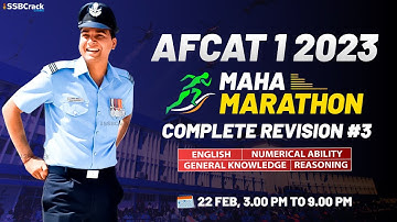 AFCAT 1 2023 | Maha Marathon | Complete Revision | Most Important Questions | Fully Solved | Part 3