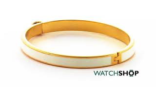 Halcyon Days Jewellery Ladies' Gold Plated Skinny Plain Bangle (HBSPL0506G)