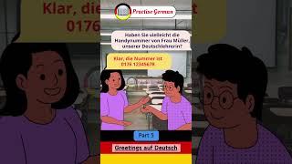Learn German with conversation | Greetings auf deutsch - Part 5 @practise.german #germanconversation