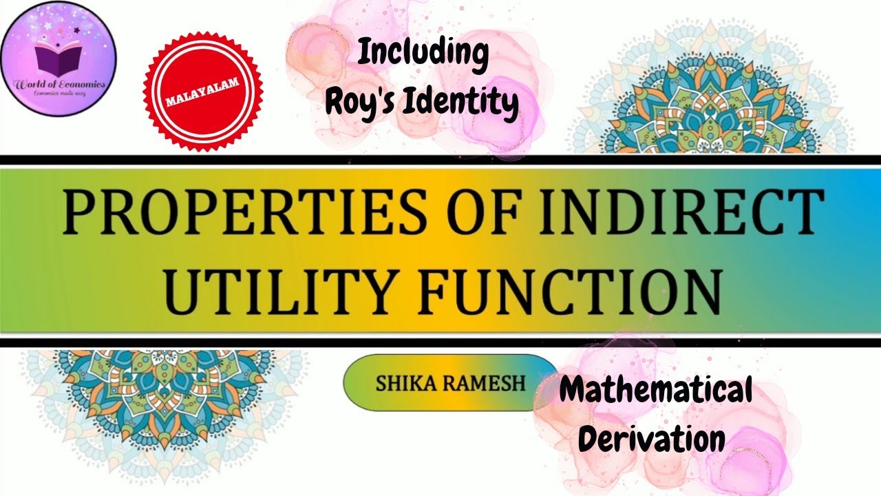 Properties of Indirect Utility Function