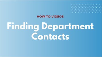 Biola Systems | Finding Department Contacts