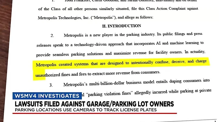 4 class action lawsuits filed against garages/parking lots using cameras to identify license plat...