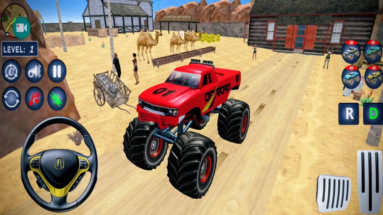 Real Offroad 4x4 Monster Truck Drive - Offline Monster Truck Simulator 3D - Android Gameplay 