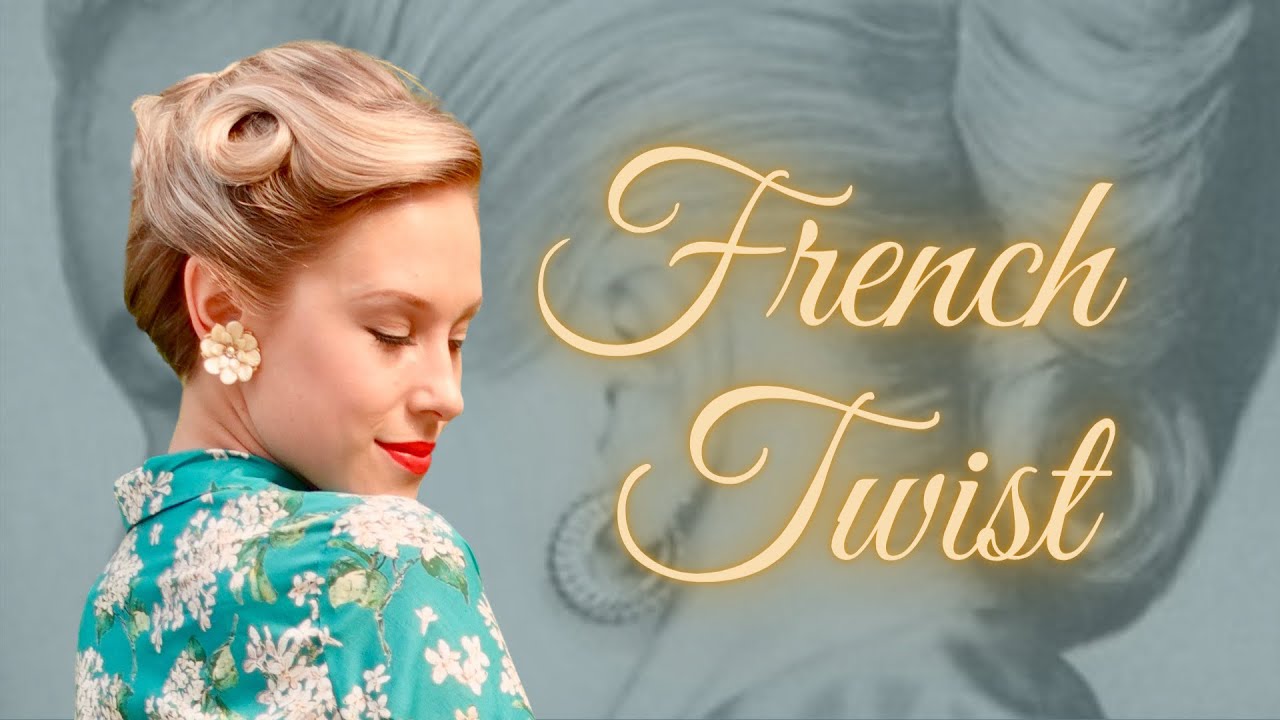 1950s French Twist Hair Tutorial l Vintage hair inspired by Dior's New Look  - YouTube