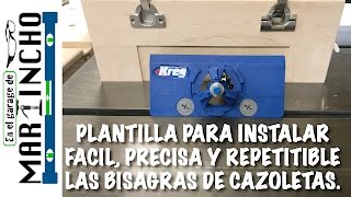 Como funciona la plantilla Kreg para perforaciones para bisagras