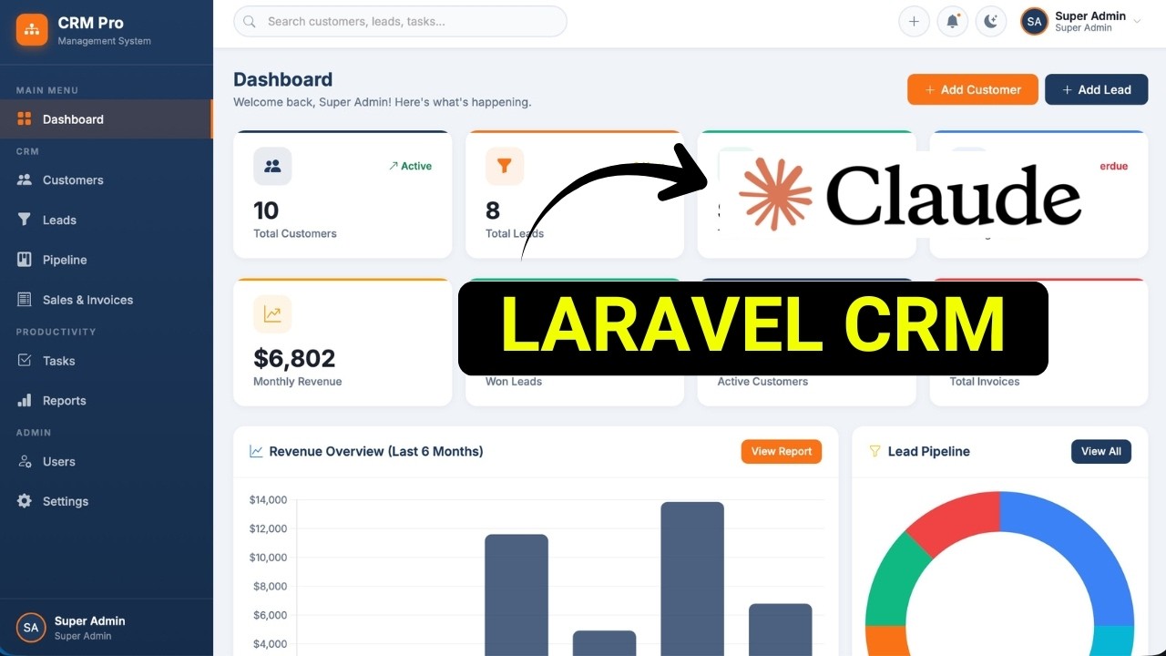 How I Built a Complete CRM System in Laravel with Claude Code - YouTube