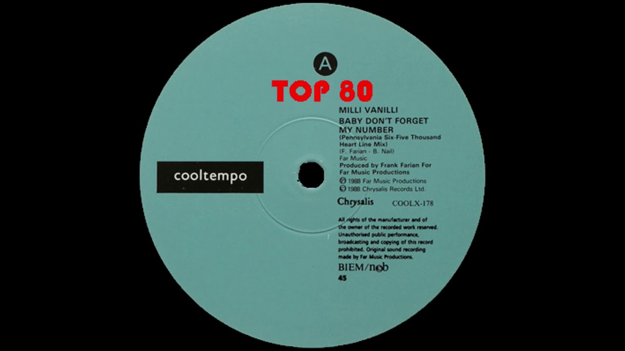 Milli Vanilli's 'Baby Don't Forget My Number (Pennsylvania