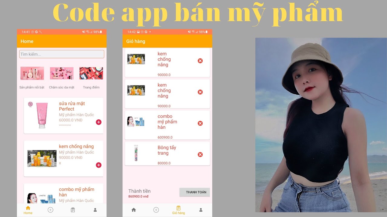 Code app quản lý bán hàng - bán mỹ phẩm đơn giản csdl sqlite ngôn ngữ ...