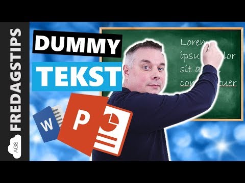 How to Create Dummy Text in Word or Powerpoint